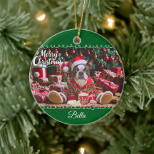 Navidades locos: pijamas de Boston terrier persona