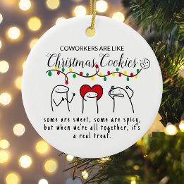 Adorno De Cerámica Navidades Luces Funny Coworker Meme Art White