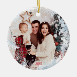 Adorno De Cerámica Navidades malcriados y blancos