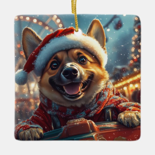 Adorno De Cerámica Navidades malineses de montaña rusa (Anverso)