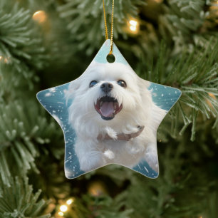 Adorno De Cerámica Navidades malteses únicos, regalo para los amantes