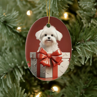 Adorno De Cerámica Navidades malteses únicos, regalo para los amantes