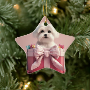 Adorno De Cerámica Navidades malteses únicos, regalo para los amantes