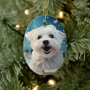 Adorno De Cerámica Navidades malteses únicos, regalo para los amantes