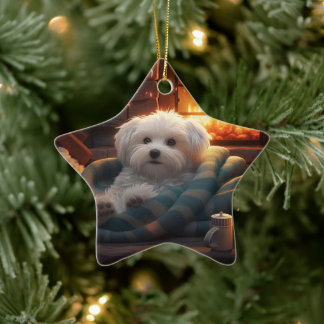 Adorno De Cerámica Navidades malteses únicos, regalo para los amantes