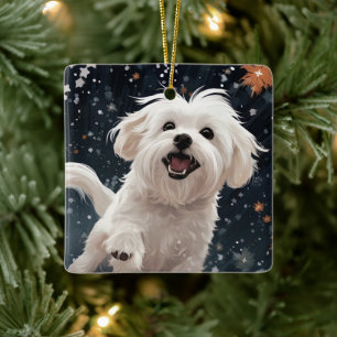 Adorno De Cerámica Navidades malteses únicos, regalo para los amantes