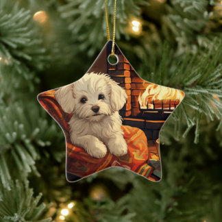 Adorno De Cerámica Navidades malteses únicos, regalo para los amantes