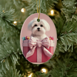 Adorno De Cerámica Navidades malteses únicos, regalo para los amantes