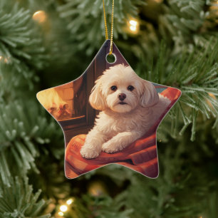 Adorno De Cerámica Navidades malteses únicos, regalo para los amantes