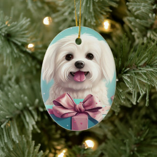 Adorno De Cerámica Navidades malteses únicos, regalo para los amantes