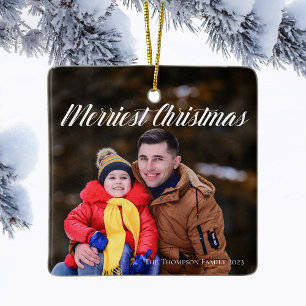 Adorno De Cerámica Navidades más graciosos foto de escritura blanca d