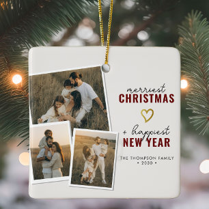 Adorno De Cerámica Navidades más valientes   Collage de fotos Boho mo