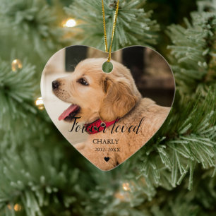 Adorno De Cerámica Navidades Mascota Cat Dog Memorial Nombre