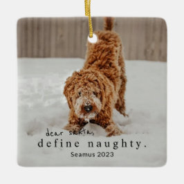 Adorno De Cerámica Navidades Mascota fotográfico Ornament - definir t
