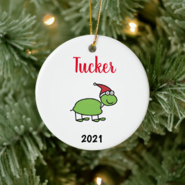 Adorno De Cerámica navidades mascotas de tortuga personalizados ornam