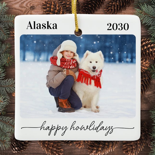 Adorno De Cerámica Navidades mascotas Felices Howlidays Modern Dog Ph (Subido por el creador)