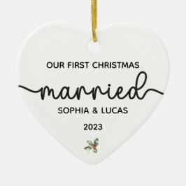 Adorno De Cerámica Navidades matrimoniales personalizados Keepsake