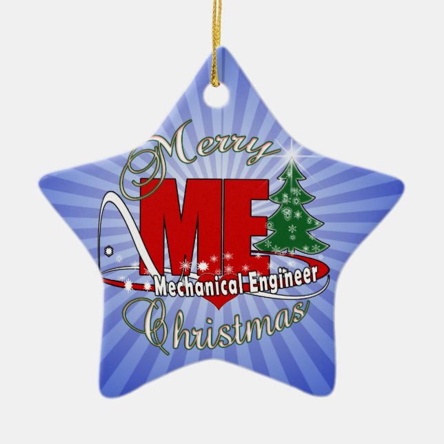ADORNO DE CERÁMICA NAVIDADES ME INGENIERO MECÁNICO (Frente)