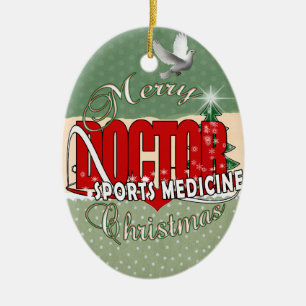 ADORNO DE CERÁMICA NAVIDADES MÉDICA DE MEDICAMENTOS DEPORTIVOS