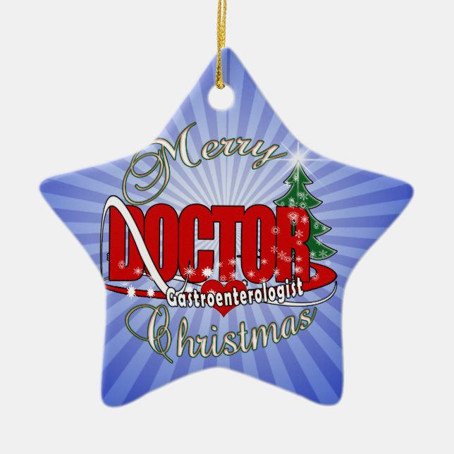 Adorno De Cerámica Navidades MÉDICAS gastroenterólogos (Frente)