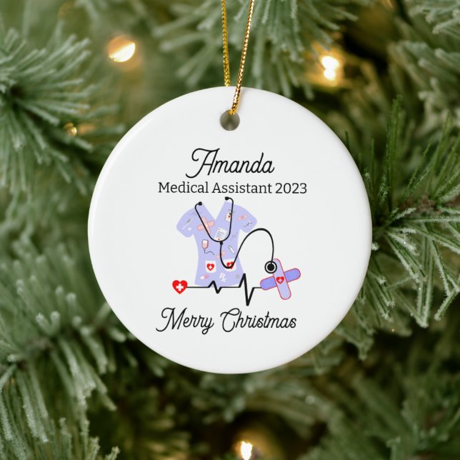 Adorno De Cerámica Navidades médicos CMA CNA PA (Árbol)