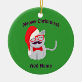 Adorno De Cerámica ¡Navidades Meowy!