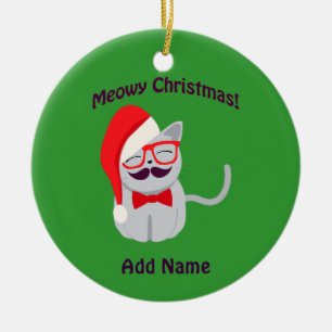 Adorno De Cerámica ¡Navidades Meowy!