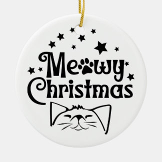 Adorno De Cerámica Navidades Meowy | ambas caras