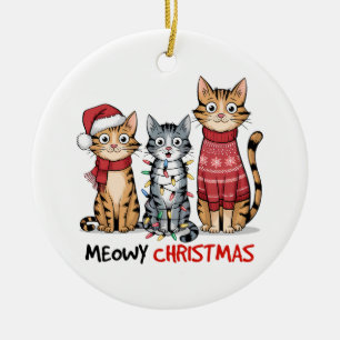 Adorno De Cerámica Navidades Meowy de Cat Lover