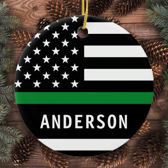 Adorno De Cerámica Navidades militares delgados de la línea verde per (Subido por el creador)
