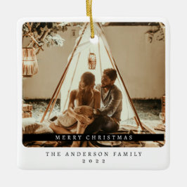 Adorno De Cerámica Navidades minimalistas Fotografía simple y en blan