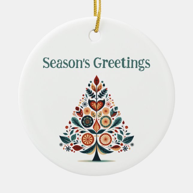 Adorno De Cerámica Navidades Minimalistas Hygge personalizables (Frente)