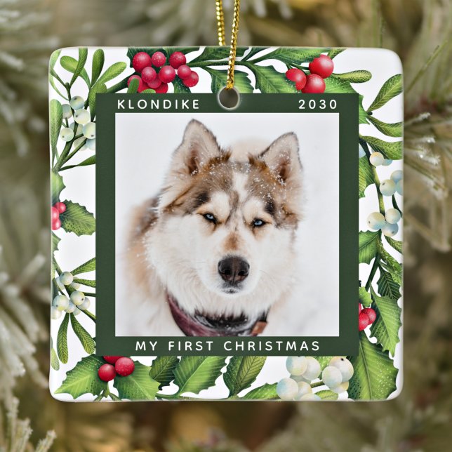 Adorno De Cerámica Navidades Mistletoe Mascota personalizada Foto de  (Subido por el creador)