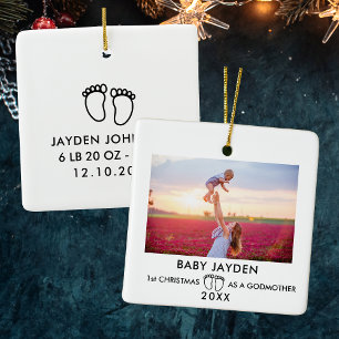 Adorno De Cerámica Navidades modernos de 1.ᵉʳ padrino