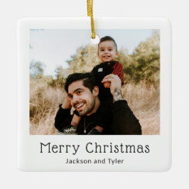 Adorno De Cerámica Navidades modernos de fotografía en blanco y negro