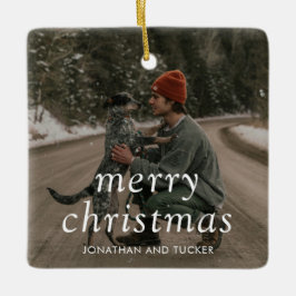 Adorno De Cerámica Navidades modernos de fotografía simple