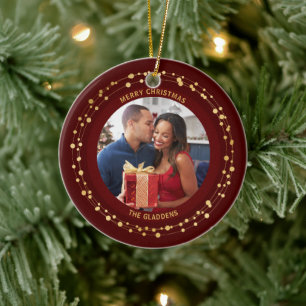 Adorno De Cerámica Navidades modernos de moda Pareja de acento oscuro