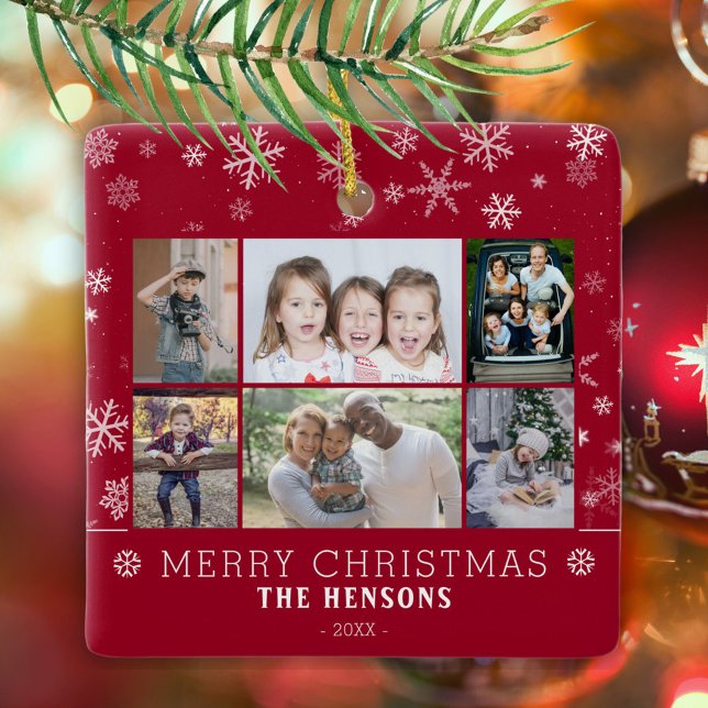 Adorno De Cerámica Navidades modernos Familia 6 Collage de fotos (Subido por el creador)