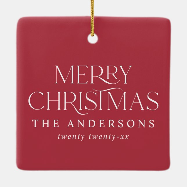 Adorno De Cerámica Navidades modernos y elegantes de fotografía de ép (Reverso)