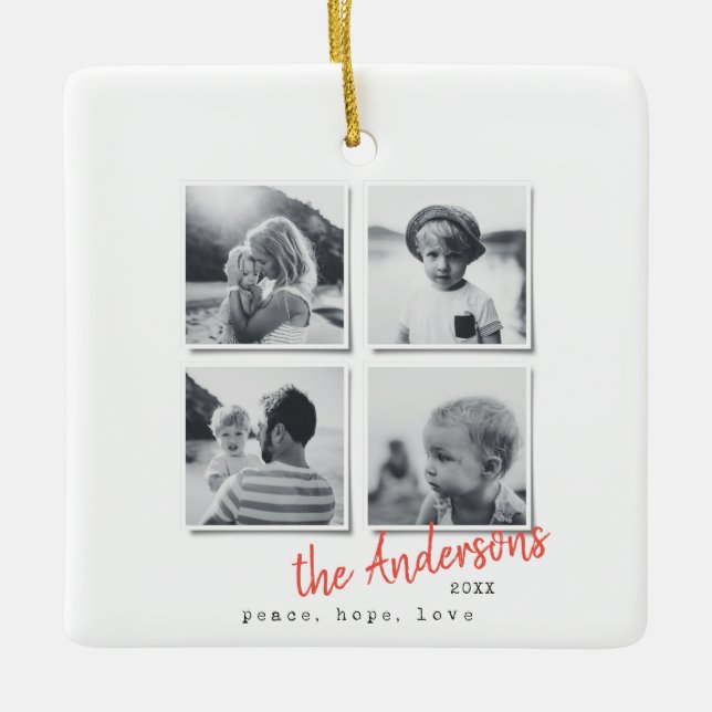 Adorno De Cerámica Navidades modernos y mínimos fotofestividades (Anverso)