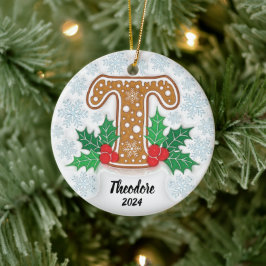 Adorno De Cerámica Navidades monográficos de nombre personalizado de