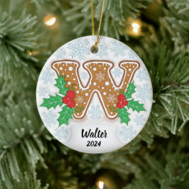 Adorno De Cerámica Navidades monográficos de nombre personalizado de