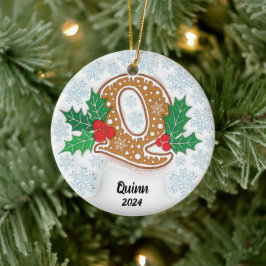 Adorno De Cerámica Navidades monográficos de nombre personalizado de