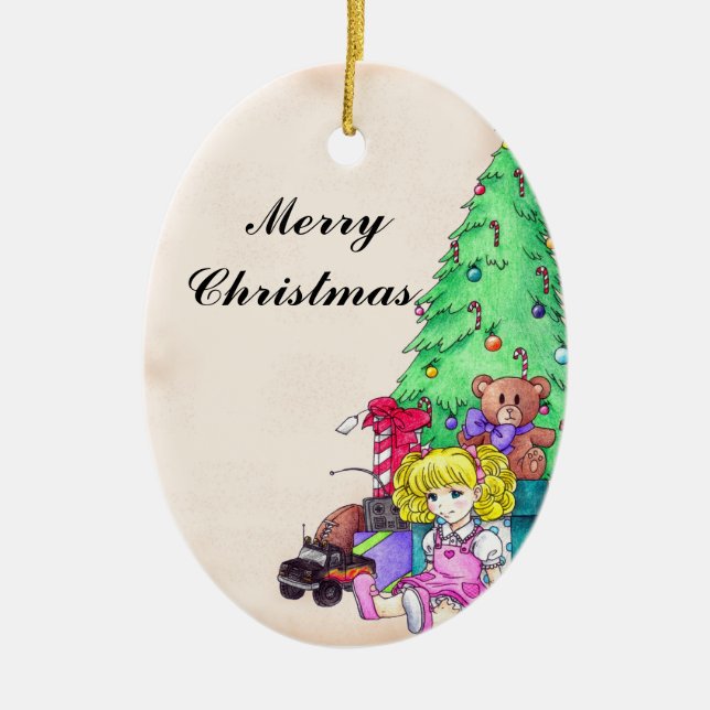 Adorno De Cerámica Navidades Morning Ornament (Frente)