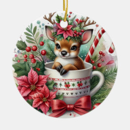 Adorno De Cerámica Navidades Mug Reindeer 1