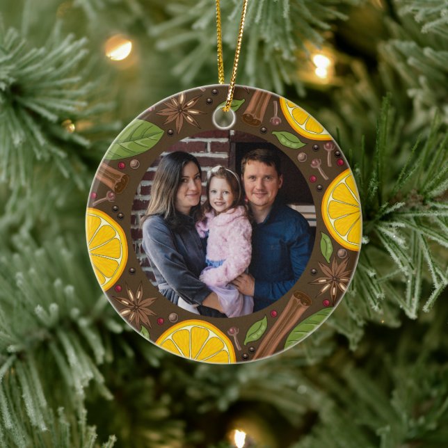 Adorno De Cerámica Navidades murieron vino marrón picante (Árbol)