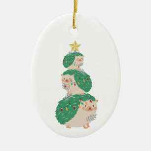 Adorno De Cerámica Navidades Muy Hedgehog
