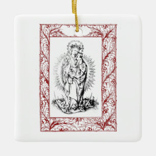 Adorno De Cerámica Navidades Natividad Madonna y Cerámica Child Holly