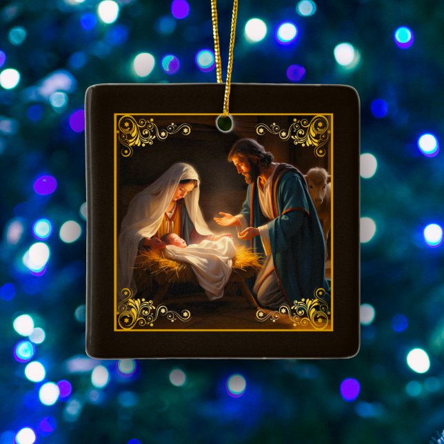 Adorno De Cerámica Navidades Natividad Sagrada Familia Religiosa (Subido por el creador)