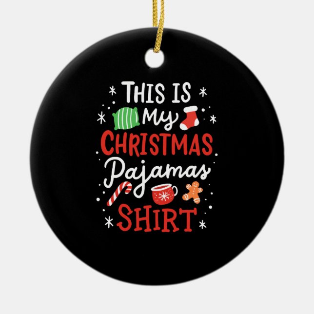 Adorno De Cerámica Navidades navidades Pajama (Frente)